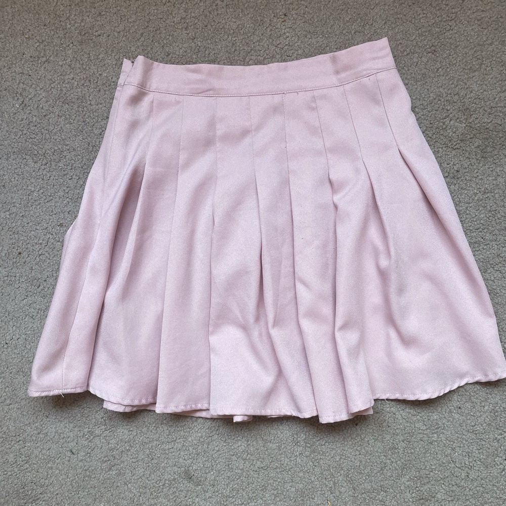 Light pink Romwe skater skirt